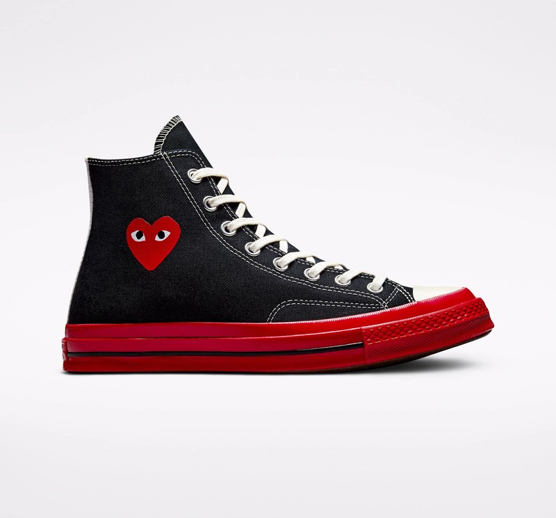 Comme Des Garcons PLAY x Converse Chuck 70 High Black A01793C